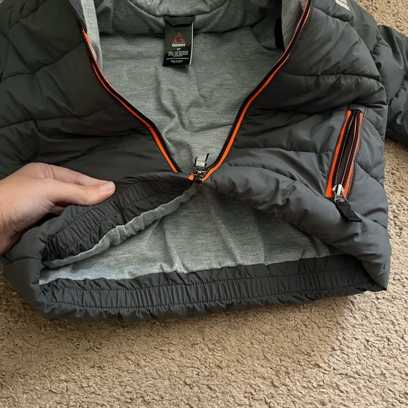 Gerry Weber Gray Puffer Jacket with Orange Accents - Picture 6 of 8